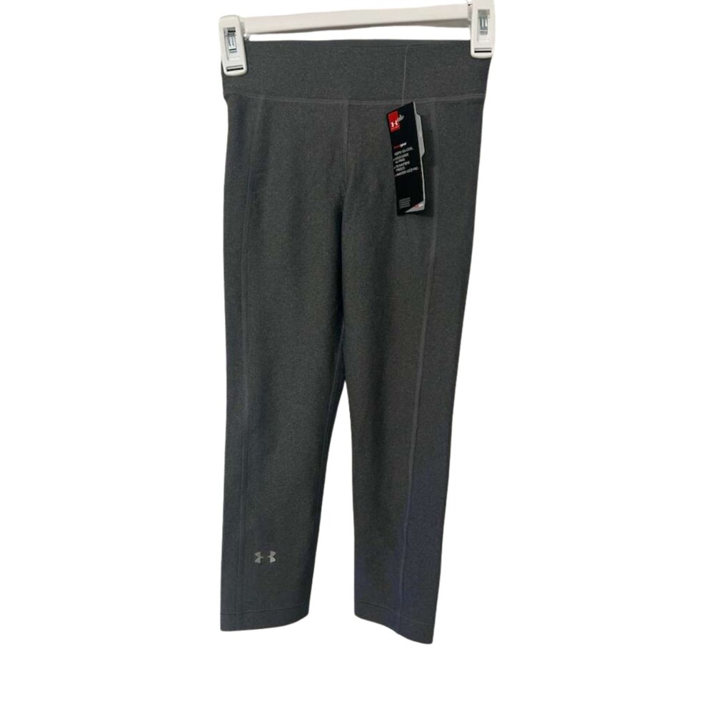 Under Armour Heatgear Compression Ankle Leggings Womens Size XS Gray Workout New